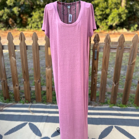NWT Old Navy Pink Rose Maxi Dress - Medium - Picture 1 of 8